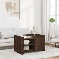 Salontafel 80x50x50 cm bewerkt hout bruin eikenkleur