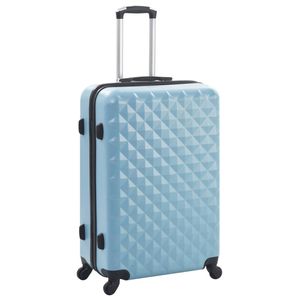 The Living Store Rolkofferset - Blauw - ABS - 55 x 36 x 22 cm - 66 x 41 x 24 cm - 76 x 48 x 28 cm