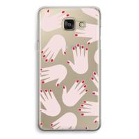 Hands pink: Samsung Galaxy A5 (2016) Transparant Hoesje