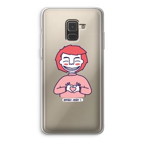 Hartje: Samsung Galaxy A8 (2018) Transparant Hoesje