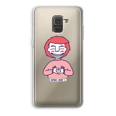 Hartje: Samsung Galaxy A8 (2018) Transparant Hoesje