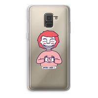 Hartje: Samsung Galaxy A8 (2018) Transparant Hoesje
