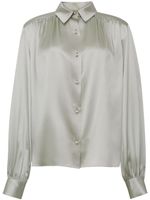 Adam Lippes blouse à boutons en perles - Vert - thumbnail