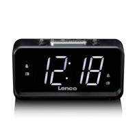 Lenco CR-28BK - Wekkerradio met handmatige dimmer, nachtverlichting en helder LED-display - Zwart