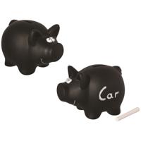 Spaarvarken/spaarpot met krijtje - 16 cm - kinderen - beschrijfbaar Spaarvarken/spaarpot met krijtje - 16 cm - kinderen - beschrijfbaar