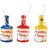 Party poppers champagne 12x stuks - confetti mini shooter - mix kleuren