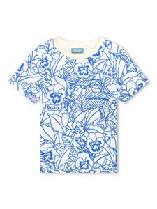 Kenzo Kids t-shirt en coton à imprimé graphique - Blanc