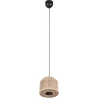LED Hanglamp - Hangverlichting - Trion Alisa - E27 Fitting - 1-lichts - Rond - 31 cm - Bruin - Jute