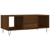 vidaXL Salontafel 102x50x40 cm bewerkt hout bruin eikenkleur