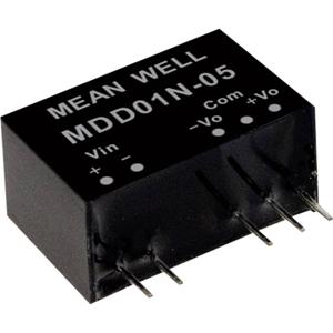 Mean Well MDD01N-15 DC/DC-convertermodule 34 mA 1 W Aantal uitgangen: 2 x Inhoud 1 stuk(s)