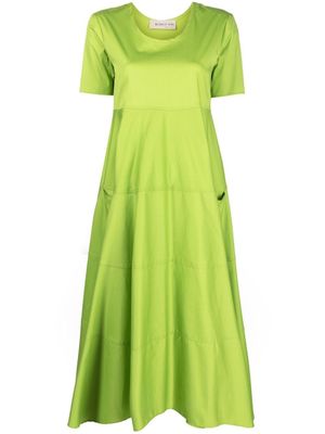 Blanca Vita robe évasée à manches courtes - Vert