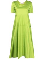 Blanca Vita robe évasée à manches courtes - Vert