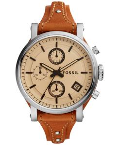 Fossil Dames ES4046 &apos;Original Boyfriend&apos; chronograaf bruin lederen horloge