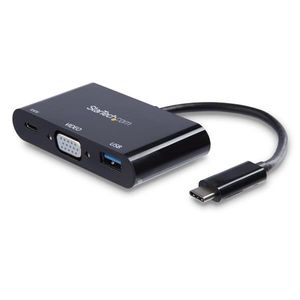 StarTech.com USB-C naar VGA multifunctionele adapter met Power Delivery en USB-A poort