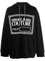 Versace Jeans Couture hoodie à logo imprimé - Noir