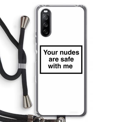 Safe with me: Sony Sony Xperia 10 III Transparant Hoesje met koord