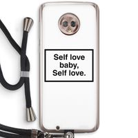 Self love: Motorola Moto G6 Transparant Hoesje met koord