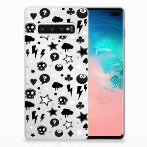 Silicone Back Case Samsung Galaxy S10 Plus Silver Punk