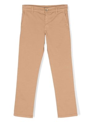 Dolce & Gabbana Kids pantalon de jogging à plaque logo - Marron