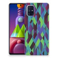 Samsung Galaxy M51 | TPU Hoesje | Abstract Green Blue