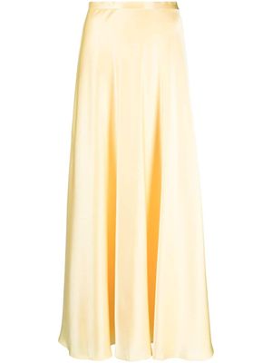 Polo Ralph Lauren jupe longue en satin à coupe évasée - Jaune