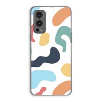 Memphis Shapes Blue: OnePlus Nord 2 5G Transparant Hoesje