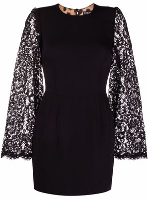 Dolce & Gabbana robe à manches en dentelle - Noir