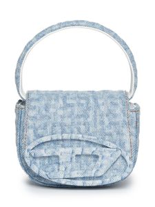 Diesel Kids sac porté épaule en jean à effet délavé - Bleu