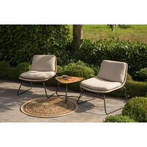 Exotan loungeset Danic (incl. kussens) - bruin/beige - Leen Bakker