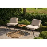 Exotan loungeset Danic (incl. kussens) - bruin/beige - Leen Bakker - thumbnail