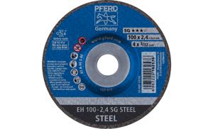 PFERD EH 100-2,4 SG STEEL/16,0 61339116 Doorslijpschijf gebogen 100 mm 25 stuk(s) Staal