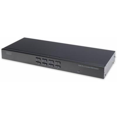Digitus DESCRIZIONEGli Commutatore KVM di qualitÃƒÂ  elevata con la funzione IP (facolta KVM-switch 8 poorten VGA PS/2, USB 1280 x 1024 Pixel, 1920 x 1200 Pixel
