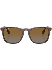 Ray-Ban lunettes de soleil Chris à monture d'inspiration wayfarer - Marron