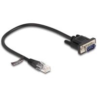 Delock 88008 RJ45 / Serieel Netwerkkabel, patchkabel 0.30 m Zwart 1 stuk(s)
