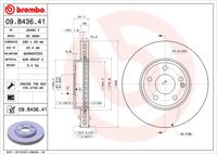 Remschijf BREMBO, Remschijftype: Binnen geventileerd, u.a. für Mercedes-Benz