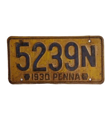 Pennsylvania Kentekenplaat - 1930 - Origineel