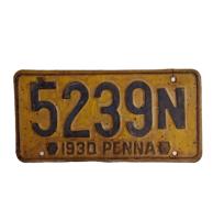 Pennsylvania Kentekenplaat - 1930 - Origineel