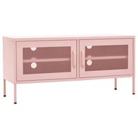 vidaXL Tv-meubel 105x35x50 cm staal roze - thumbnail