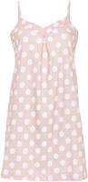 Roze katoenen spaghetti nachthemd polka
