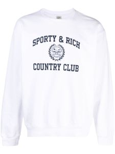 Sporty & Rich sweat en coton à logo imprimé - Blanc