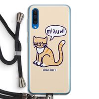 Miauw: Samsung Galaxy A50 Transparant Hoesje met koord