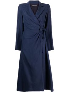 Alberta Ferretti Midi-jurk met gestrikte taille - Blauw