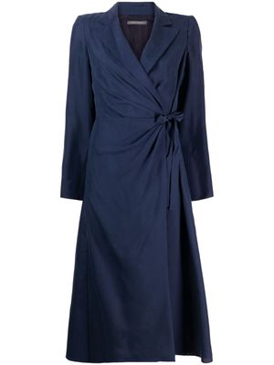 Alberta Ferretti Midi-jurk met gestrikte taille - Blauw