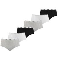 Puma Mini Short Dames Zwart/Wit/Grijs 6-Pack -M