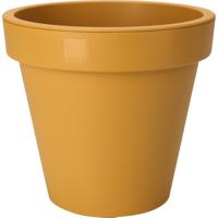 Plantenpot/bloempot - Tuin buiten - kunststof - okergeel - D43 cm