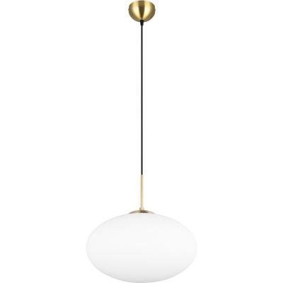 LED Hanglamp - Hangverlichting - Trion Ferdi - E27 Fitting - 1-lichts - Rond - 40cm - Mat Messing - Metaal
