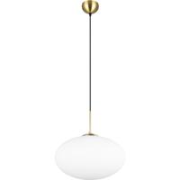 LED Hanglamp - Hangverlichting - Trion Ferdi - E27 Fitting - 1-lichts - Rond - 40cm - Mat Messing - Metaal
