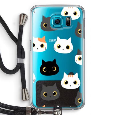 Katten: Samsung Galaxy S6 Transparant Hoesje met koord
