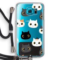 Katten: Samsung Galaxy S6 Transparant Hoesje met koord