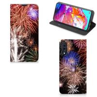 Samsung Galaxy A70 Hippe | Standcase | Vuurwerk